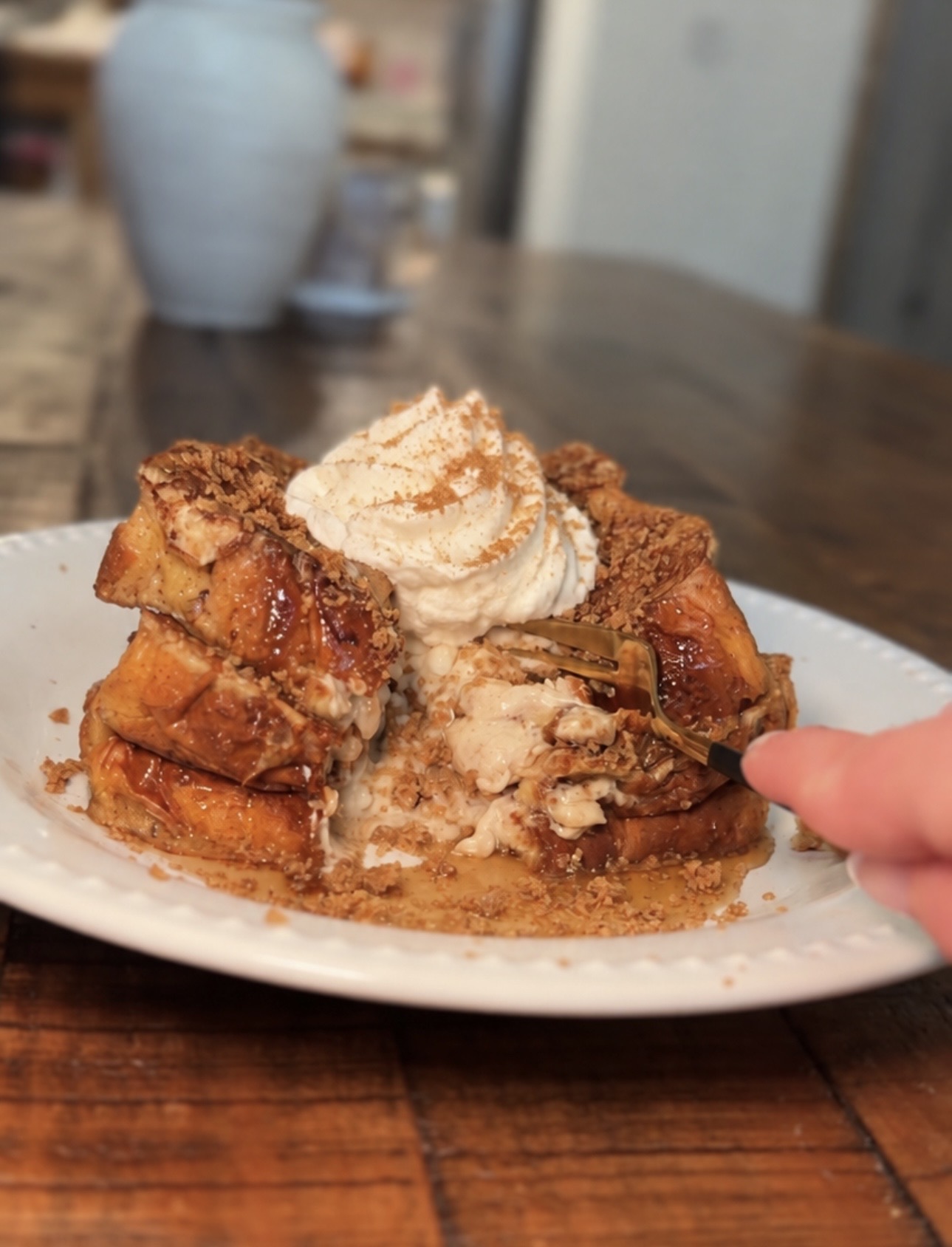 Pumpkin Cheesecake Stuffed French Toast